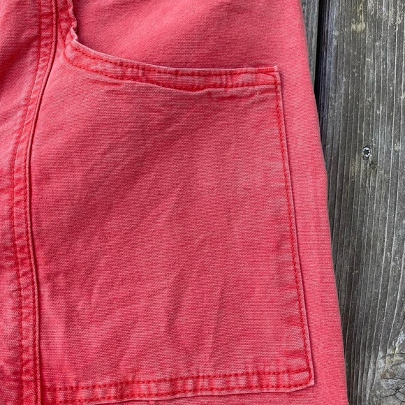 Pilcro Anthropologie Red Solid Stretch High Rise Wide Leg Cropped Jeans Sz 28 - Picture 6 of 6